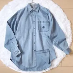 カルバンクラインジーンズ⭕️希少　デニムシャツ　ヴィンテージ　長袖　ダンガリー　L