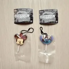 ディズニー　カラフルキャンディチャーム　ミニー　スティッチ　ガチャガチャ