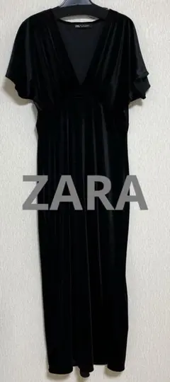 【値下げ】【美品】ZARA スゥエードワンピース　黒
