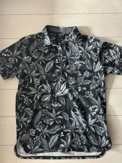 DESCENTE GOLF デサントゴルフ 花柄 M 鹿の子 メンズ ポロシャツ