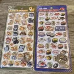 【正規品】ボンボンドロップシールセット　和柄　お寿司　柴犬