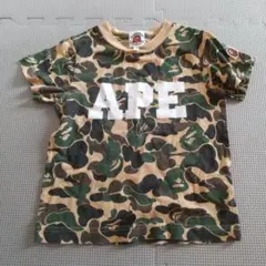 BAPE KIDS カモフラ柄 ロンパース イエロー 80 - メルカリ