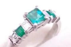エメラルド 指輪 0.57ct ダイヤ0.19ct 11.0号 - メルカリ