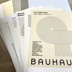 【本日正午追加分3】KONTUR ・BAUHAUSレターセット／5種5枚セット
