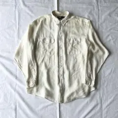 90s Ralph Lauren ラルフローレン リネンシャツ 古着