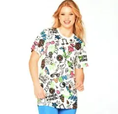ZUMBA カラフルグラフィティプリントTシャツ M/L