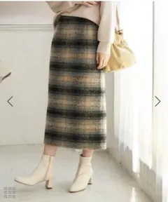 ROPE PICNIC BIGチェックアイラインロングスカート