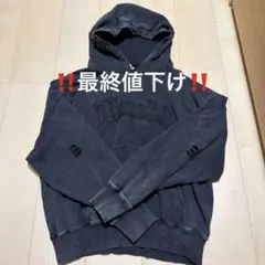 ANDER HUNK ヴィンテージ加工 ダメージパーカー ブラック