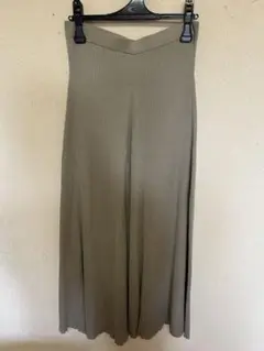 plage シルク入りニットリブフレアマキシスカート