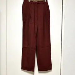 古着/ウール100% 赤チェックパンツ