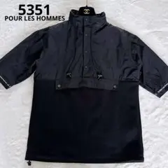 【5351プールオム】スポルティングコラボニットコンビアノラックパーカー 黒46のサムネイル
