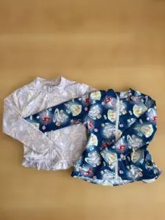 110cm Disneyプリンセスラッシュガード 2枚セット