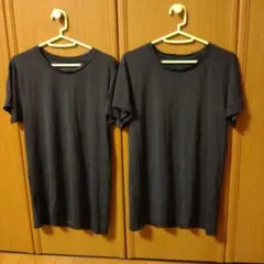 ユニクロ　エアリズムデオドラントメッシュクルーネックTシャツ　黒　M　2枚セット