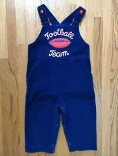 キッズ　オーバーオール　コーデュロイ　紺　12m