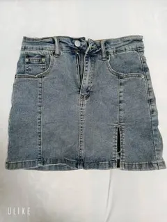 デニムミニスカート フロントジッパー