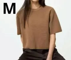 お値下げ 新品未使用 M ウォッシャブルミラノリブセーター ブラウン