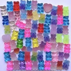 訳あり⭐︎B品♡カラフルなグミ風パーツ♡ハート、くま73