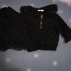 Lily merry ハーフジップ パーカー ショートパンツセット　ブラックのサムネイル