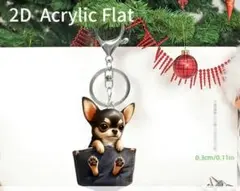 チワワ イラスト アクリルキーホルダー