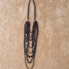 ８連ネックレス　ブラック