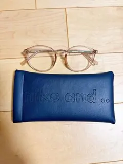 JINS niko and ... クリアピンク メガネ ケース付き