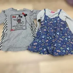 ミッキーマウス チュニック 100cm、110cm2枚セット