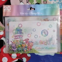 ディズニー ダッフィー カラフルハピネス ポストカード クリアホルダー