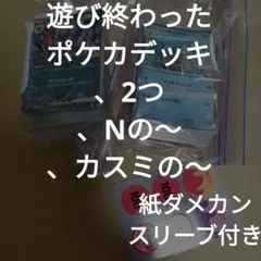 #189 ポケカ構築済みデッキ.カスミの、Nの/スリーブ．紙ダメカン