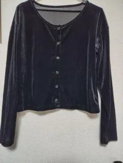 LAKOLEシアーベロア長袖カーディガン