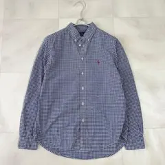 ラルフローレン長袖ギンガムチェックシャツ L（14-16） レディースも◎