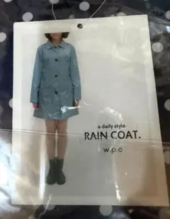 新品未使用　w.p.c レインコート Aライン ドット柄 ネイビーのサムネイル