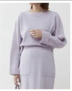 マルティニーク　ライラック ニット　セーター フリーサイズ　美品のサムネイル
