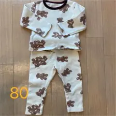 【さらに値下げしました】パジャマ　８０　くま　韓国