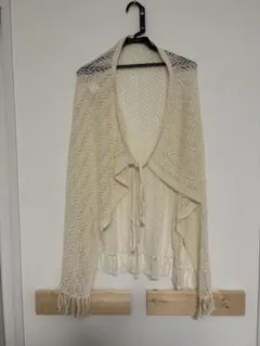 美品 IENA イエナ 柄編みフリンジラップオーバースカート