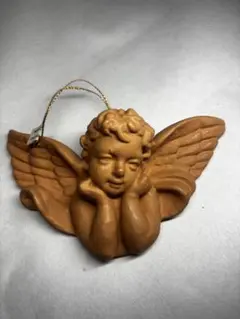 天使 オーナメント 壁掛け テラコッタ風 タイ製 レトロ アンティーク