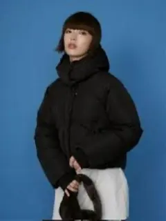 ムルーア　新品タグ付き　2WAYショートダウン　コート　完売品　ブラック　指穴付