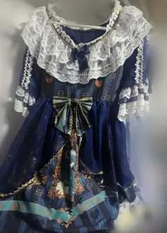 ゴスロリ・ロリータドレス ネイビー