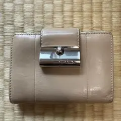 COACH ベージュ 二つ折り財布
