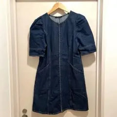 one way デニム ミニワンピース 半袖のサムネイル