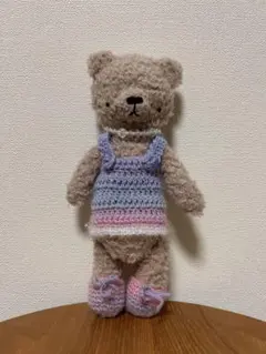 s*o様 ハンドメイド　あみぐるみ　ベージュのクマさん