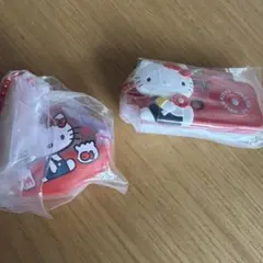 ハローキティ カプセルトイ 2個セット カメラ、がま口財布