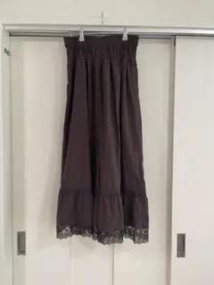 アクシーズファム フレアワイドパンツ M ブラウン