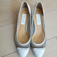 MACKINTOSH PHILOSOPHY 　ホワイトドット柄パンプス♡23cm