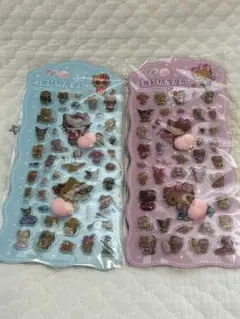 ※台紙なし※サンリオ 2枚セット ボンボンドロップシール ぷっくりシール