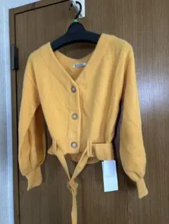 【新品タグ付き】SNIDEL_ベルティッドカーディガン