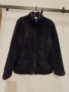 Champion ブラック フリースジャケット