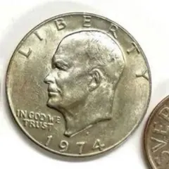 アメリカ　1974年に発行　1ドル硬貨　ビンテージ 2025年最新】1974 1ドル 硬貨の人気アイテム - メルカリ