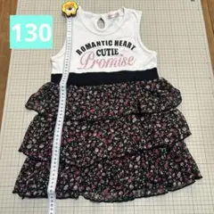 フラワープリント ノースリーブワンピース 130