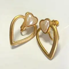 ハート　ゴールド　ヴィンテージ　イヤリング　アクセサリー
