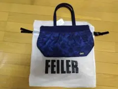 新品未使用FEILER ネイビー 花柄 ハンドバッグ